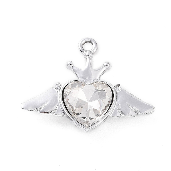 PandaHall Alloy Rhinestone Pendants, Platinum Tone Wing & Heart Charms, Crystal, 22x27.5x6mm, Hole: 2mm Alloy+Rhinestone Wing Clear
PandaHall Alloy Rhinestone Pendants, Platinum Tone Wing & Heart Charms, Crystal, 22x27.5x6mm, Hole: 2mm Alloy+Rhinestone Wing Clear