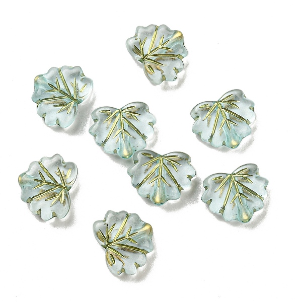 PandaHall Plating Transparent Acrylic Beads, Golden Metal Enlaced, Leaf, Light Blue, 10.5x13x4.5mm, Hole: 1.8mm, about 1180pcs/500g Acrylic...
PandaHall Plating Transparent Acrylic Beads, Golden Metal Enlaced, Leaf, Light Blue, 10.5x13x4.5mm, Hole: 1.8mm, about 1180pcs/500g Acrylic...