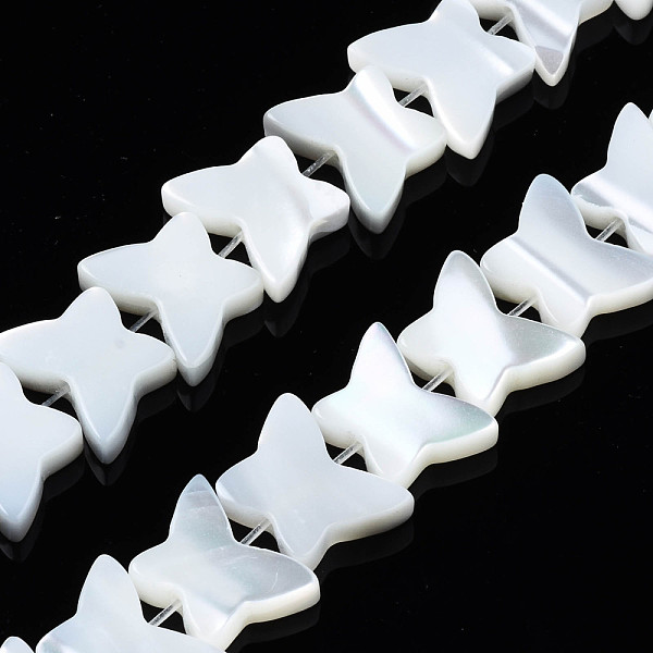 PandaHall Natural Trochid Shell/Trochus Shell Beads Strands, Bleach, Butterfly, White, 8x10~11x2.5~3mm, Hole: 0.9mm, about 50pcs/strand...
PandaHall Natural Trochid Shell/Trochus Shell Beads Strands, Bleach, Butterfly, White, 8x10~11x2.5~3mm, Hole: 0.9mm, about 50pcs/strand...