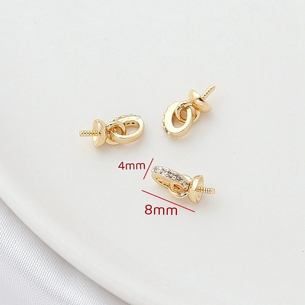 PandaHall Brass with Cubic Zirconia Peg Bails, Cup Peg Bails, Golden, 8x4mm Brass+Cubic Zirconia
PandaHall Brass with Cubic Zirconia Peg Bails, Cup Peg Bails, Golden, 8x4mm Brass+Cubic Zirconia