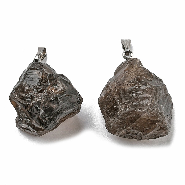 PandaHall Raw Rough Natural Smoky Quartz Pendants, Nuggets Charms with Stainless Steel Tone 201 Stainless Steel Snap on Bails...
PandaHall Raw Rough Natural Smoky Quartz Pendants, Nuggets Charms with Stainless Steel Tone 201 Stainless Steel Snap on Bails...