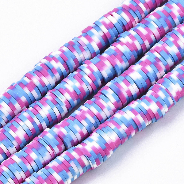 PandaHall Handmade Polymer Clay Beads Strands, for DIY Jewelry Crafts Supplies, Heishi Beads, Disc/Flat Round, Orchid, 8x0.5~1mm, Hole: 2mm..., Purple
PandaHall Handmade Polymer Clay Beads Strands, for DIY Jewelry Crafts Supplies, Heishi Beads, Disc/Flat Round, Orchid, 8x0.5~1mm, Hole: 2mm..., Purple