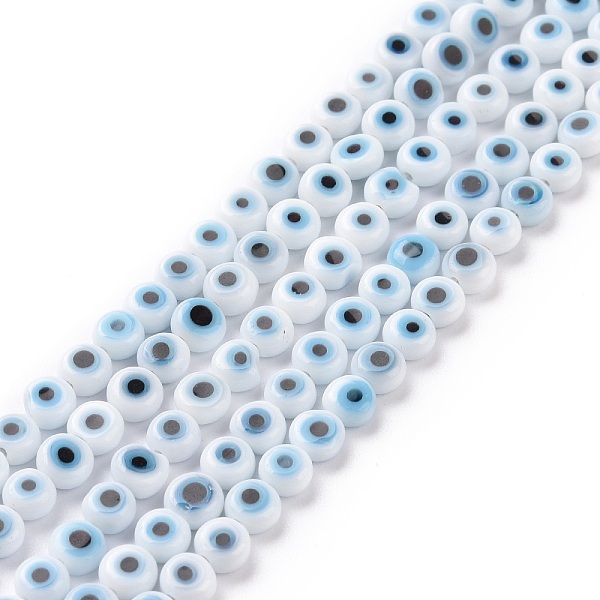 PandaHall Handmade Lampwork Beads, Flat Round with Evil Eye, White, 4.5x2.5mm, Hole: 0.6mm, about 90~100pcs/strand, 15.35''~15.75''(39~40cm)...
PandaHall Handmade Lampwork Beads, Flat Round with Evil Eye, White, 4.5x2.5mm, Hole: 0.6mm, about 90~100pcs/strand, 15.35''~15.75''(39~40cm)...