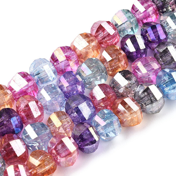 PandaHall Transparent Electroplate Glass Beads Strands, AB Color Plated, Faceted, Round, Colorful, 8x6mm, Hole: 1.2mm, about 60pcs/strand...
PandaHall Transparent Electroplate Glass Beads Strands, AB Color Plated, Faceted, Round, Colorful, 8x6mm, Hole: 1.2mm, about 60pcs/strand...
