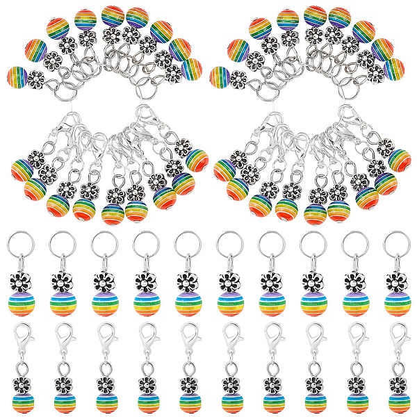 PandaHall arricraft 100 Pcs Pride Beads Stitch Markers, Rainbow Striped Resin Crochet Stitch Marker Charms, Lobster Clasp Locking Stitch...
PandaHall arricraft 100 Pcs Pride Beads Stitch Markers, Rainbow Striped Resin Crochet Stitch Marker Charms, Lobster Clasp Locking Stitch...