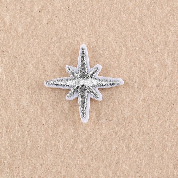 PandaHall Computerized Embroidery Cloth Iron on/Sew on Patches, Costume Accessories, Appliques, Shinning Star, Silver, 32x31mm Cloth Star...
PandaHall Computerized Embroidery Cloth Iron on/Sew on Patches, Costume Accessories, Appliques, Shinning Star, Silver, 32x31mm Cloth Star...