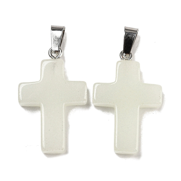 PandaHall Synthetic Luminous Stone Dyed Pendants, Glow in the Dark Cross Charms with Platinum Plated Iron Snap on Bails, Honeydew..., Green
PandaHall Synthetic Luminous Stone Dyed Pendants, Glow in the Dark Cross Charms with Platinum Plated Iron Snap on Bails, Honeydew..., Green
