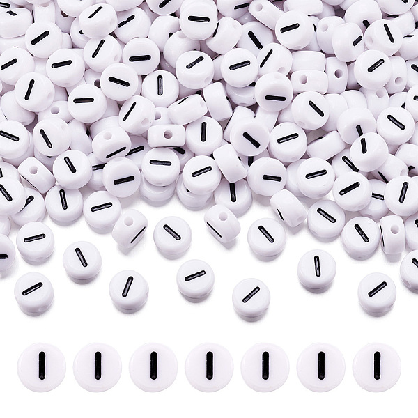 PandaHall Yilisi 500Pcs Acrylic Horizontal Hole Letter Beads, Flat Round, Letter.I, 7x4mm, Hole: 1mm, 500pcs Acrylic Letter I White
PandaHall Yilisi 500Pcs Acrylic Horizontal Hole Letter Beads, Flat Round, Letter.I, 7x4mm, Hole: 1mm, 500pcs Acrylic Letter I White