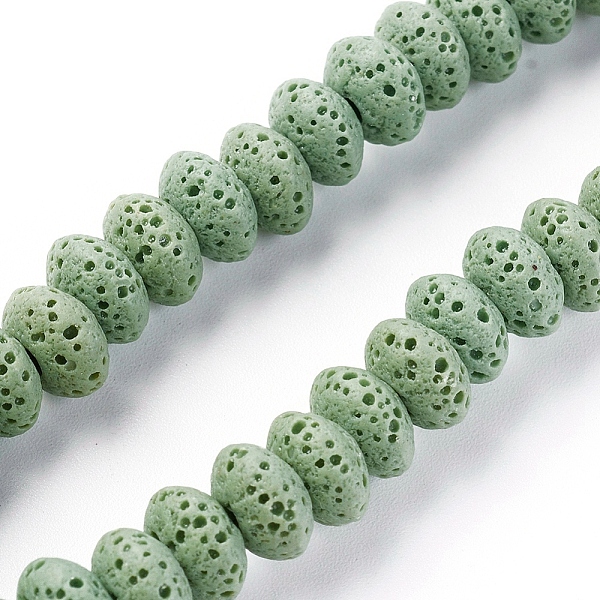 PandaHall Natural Lava Rock Beads Strands, Dyed, Rondelle, Dark Sea Green, 9x5~5.5mm, Hole: 2mm, about 37 pcs/Strand, 7.87 inch(20cm) Lava...
PandaHall Natural Lava Rock Beads Strands, Dyed, Rondelle, Dark Sea Green, 9x5~5.5mm, Hole: 2mm, about 37 pcs/Strand, 7.87 inch(20cm) Lava...