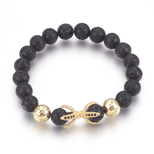 PandaHall Stretch Bracelets, with Long-Lasting Plated Electroplated Natural Lava Rock, Natural Lava Rock and Brass Cubic Zirconia Beads..., Black
PandaHall Stretch Bracelets, with Long-Lasting Plated Electroplated Natural Lava Rock, Natural Lava Rock and Brass Cubic Zirconia Beads..., Black