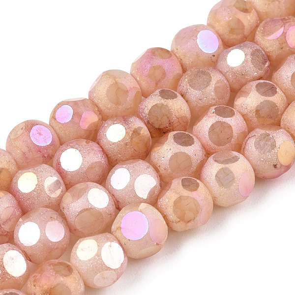 PandaHall Opaque Frosted Glass Beads Strands, AB Color Plated, Faceted, Round, Saddle Brown, 6.5x6mm, Hole: 1.5mm, about 70pcs/strand, 16.38...
PandaHall Opaque Frosted Glass Beads Strands, AB Color Plated, Faceted, Round, Saddle Brown, 6.5x6mm, Hole: 1.5mm, about 70pcs/strand, 16.38...