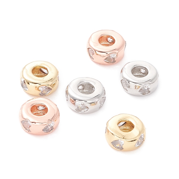 PandaHall Brass Micro Pave Clear Cubic Zirconia Beads, Long-Lasting Plated, Cadmium Free & Lead Free, Rondelle with Heart, Mixed Color...
PandaHall Brass Micro Pave Clear Cubic Zirconia Beads, Long-Lasting Plated, Cadmium Free & Lead Free, Rondelle with Heart, Mixed Color...