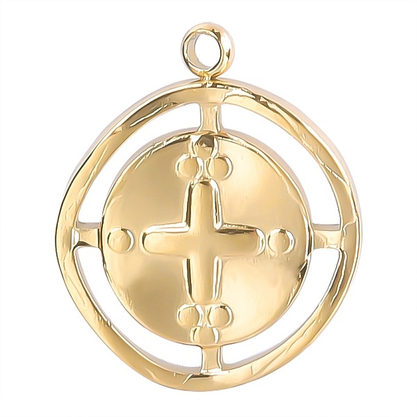 PandaHall Stainless Steel Pendants, Flat Round with Cross, Golden, 17x14mm, Hole: 1mm Stainless Steel Cross
PandaHall Stainless Steel Pendants, Flat Round with Cross, Golden, 17x14mm, Hole: 1mm Stainless Steel Cross