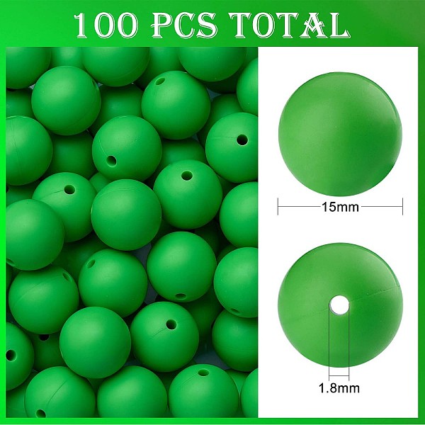 PandaHall 100Pcs Silicone Beads Round Rubber Bead 15MM Loose Spacer Beads for DIY Supplies Jewelry Keychain Making, Green, 15mm Silicone...
PandaHall 100Pcs Silicone Beads Round Rubber Bead 15MM Loose Spacer Beads for DIY Supplies Jewelry Keychain Making, Green, 15mm Silicone...