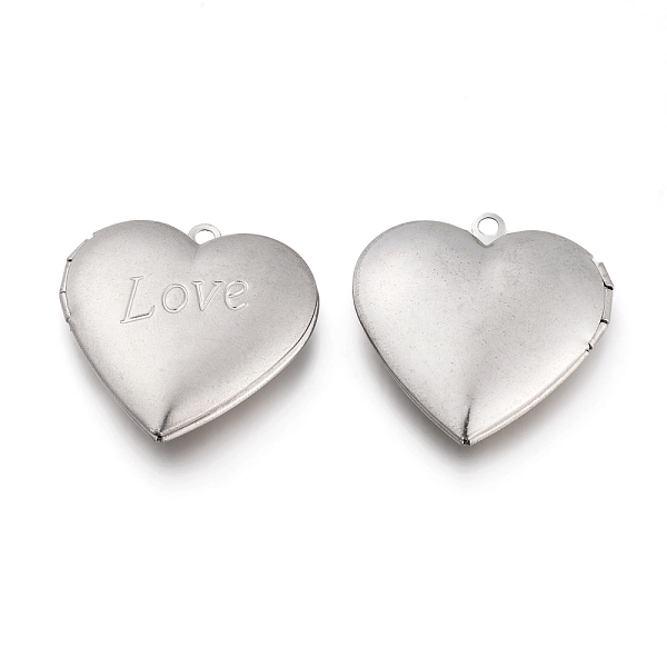 PandaHall Valentine's Day 304 Stainless Steel Locket Pendants, Photo Frame Charms for Necklaces, Heart, Stainless Steel Color, Tray...
PandaHall Valentine's Day 304 Stainless Steel Locket Pendants, Photo Frame Charms for Necklaces, Heart, Stainless Steel Color, Tray...