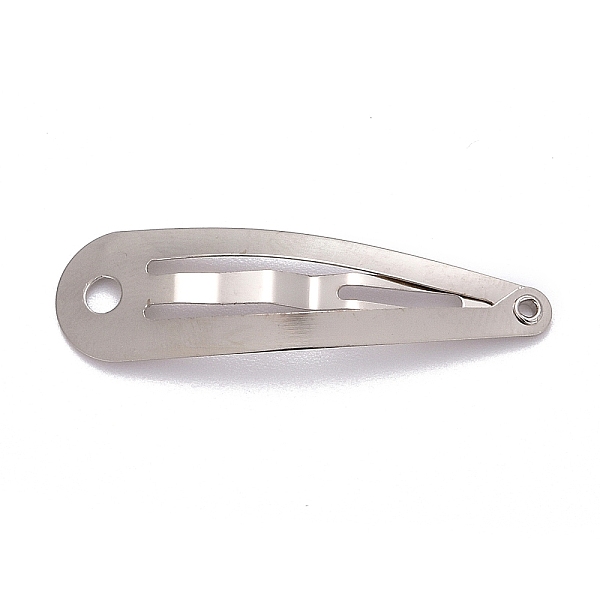PandaHall Iron Snap Hair Clip Findings, Teardrop, Platinum, 39x11x1mm, Hole: 3mm Iron
PandaHall Iron Snap Hair Clip Findings, Teardrop, Platinum, 39x11x1mm, Hole: 3mm Iron