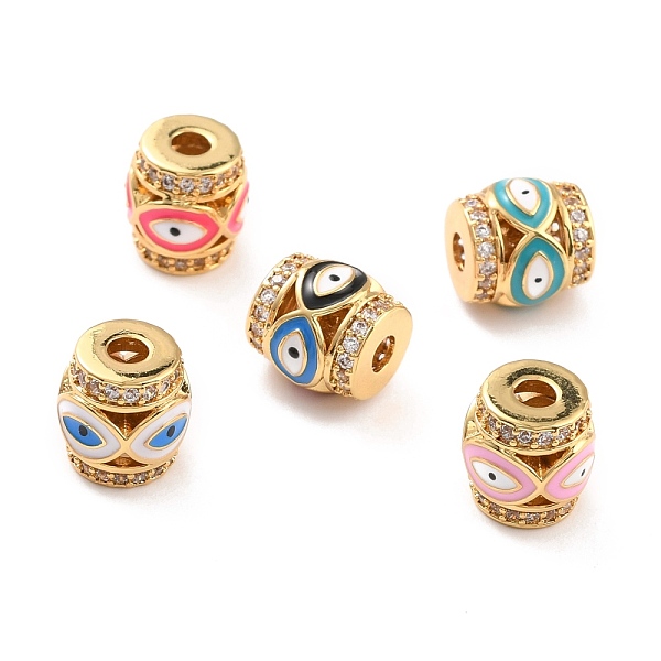 PandaHall Real 18K Gold Plated Brass Micro Pave Clear Cubic Zirconia Beads, Cadmium Free & Nickel Free & Lead Free, with Enamel, Column with..., Multicolor
PandaHall Real 18K Gold Plated Brass Micro Pave Clear Cubic Zirconia Beads, Cadmium Free & Nickel Free & Lead Free, with Enamel, Column with..., Multicolor