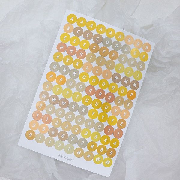 PandaHall Paper Self-Adhesive Letter Decorative Stickers, Round Dot Letter A~Z Number 0~9 Decals for Party Decorative Presents, Yellow...
PandaHall Paper Self-Adhesive Letter Decorative Stickers, Round Dot Letter A~Z Number 0~9 Decals for Party Decorative Presents, Yellow...