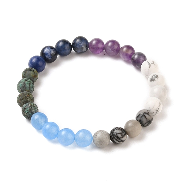 PandaHall Round Natural & Synthetic Gemstone Beaded Stretch Bracelets, 2-1/8 inch(5.4cm) Mixed Stone
PandaHall Round Natural & Synthetic Gemstone Beaded Stretch Bracelets, 2-1/8 inch(5.4cm) Mixed Stone