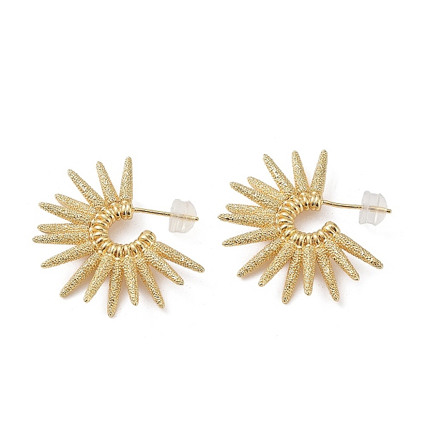 PandaHall Rack Plating Brass Stud Earrings, Half Hoop Earrings, Light of Sun, Real 18K Gold Plated, 29.5x4mm Brass Sun
PandaHall Rack Plating Brass Stud Earrings, Half Hoop Earrings, Light of Sun, Real 18K Gold Plated, 29.5x4mm Brass Sun