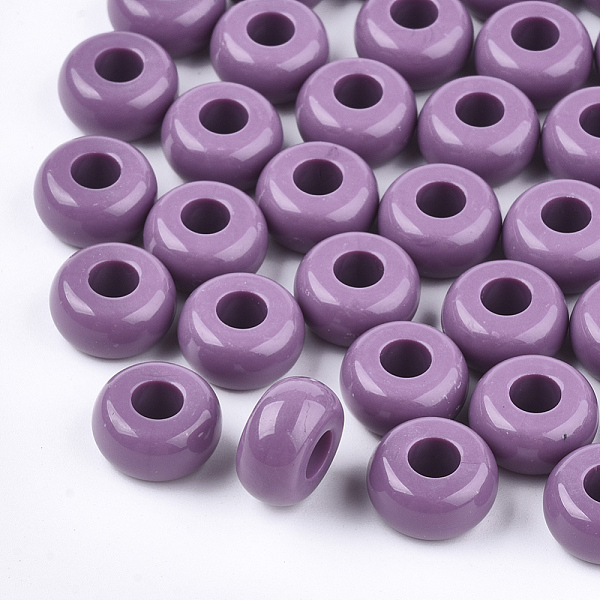 PandaHall Opaque Acrylic European Beads, Large Hole Beads, Rondelle, Old Rose, 13x7mm, Hole: 5mm, about 700pcs/500g Acrylic Rondelle Purple
PandaHall Opaque Acrylic European Beads, Large Hole Beads, Rondelle, Old Rose, 13x7mm, Hole: 5mm, about 700pcs/500g Acrylic Rondelle Purple