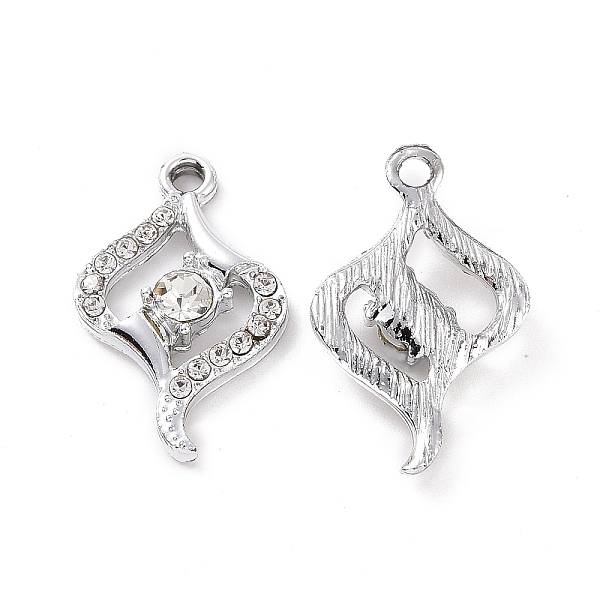 PandaHall Alloy Crystal Rhinestone Pendants, Leaf Charms, Platinum, 23x14.5x4mm, Hole: 2mm Alloy+Rhinestone Leaf Clear
PandaHall Alloy Crystal Rhinestone Pendants, Leaf Charms, Platinum, 23x14.5x4mm, Hole: 2mm Alloy+Rhinestone Leaf Clear