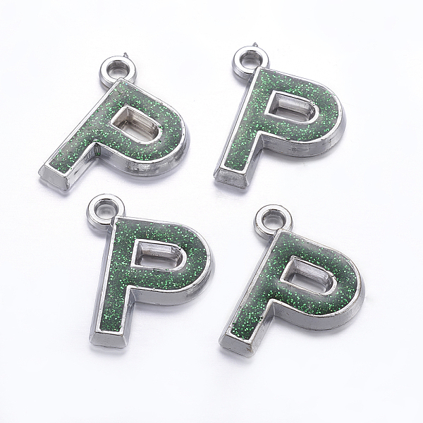 PandaHall Glitter Acrylic Pendants, with Enamel, Letter Style, Green, Letter P, Size: about 20mm wide, 25mm long, 4mm thick, hole: 3mm...
PandaHall Glitter Acrylic Pendants, with Enamel, Letter Style, Green, Letter P, Size: about 20mm wide, 25mm long, 4mm thick, hole: 3mm...