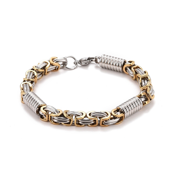 PandaHall Ion Plating(IP) 304 Stainless Steel Column Links Bracelet with Byzantine Chains for Men, Golden & Stainless Steel Color, 8-1/2...
PandaHall Ion Plating(IP) 304 Stainless Steel Column Links Bracelet with Byzantine Chains for Men, Golden & Stainless Steel Color, 8-1/2...