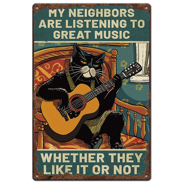 PandaHall SUPERDANT Guitar Cat Metal Tin Sign Vintage Funny Rock Music Tin Signs Man Cave Vintage Plaque Art Iron Wall Art Poster Old...
PandaHall SUPERDANT Guitar Cat Metal Tin Sign Vintage Funny Rock Music Tin Signs Man Cave Vintage Plaque Art Iron Wall Art Poster Old...
