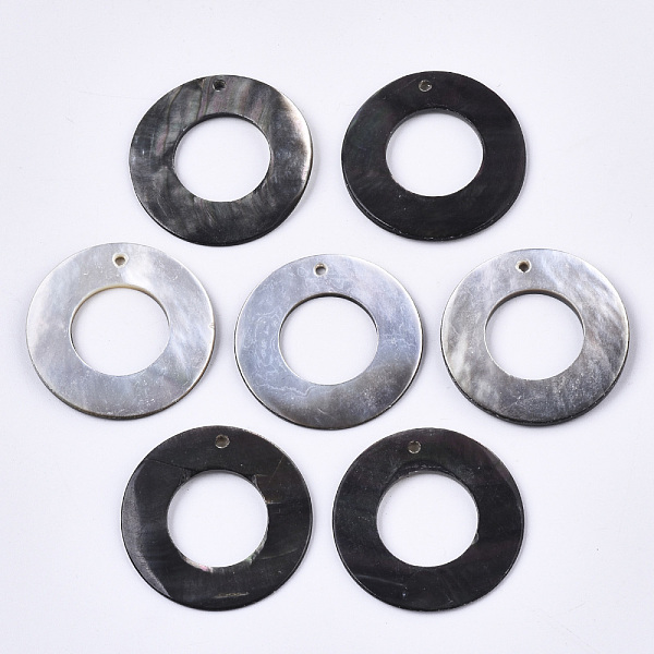 PandaHall Natural Black Lip Shell Pendants, Ring, 29~30x2~3mm, Hole: 1.5mm Black Lip Shell Ring
PandaHall Natural Black Lip Shell Pendants, Ring, 29~30x2~3mm, Hole: 1.5mm Black Lip Shell Ring