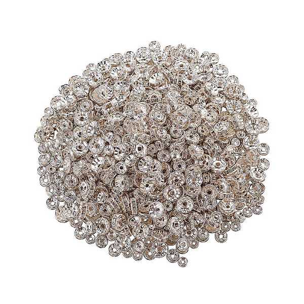 PandaHall 900Pcs 3 Size Iron Rhinestone Spacer Beads, for Jewelry Craft Making Findings, Grade A, Rondelle, Crystal, Platinum, 6~10x3~4mm..., Clear
PandaHall 900Pcs 3 Size Iron Rhinestone Spacer Beads, for Jewelry Craft Making Findings, Grade A, Rondelle, Crystal, Platinum, 6~10x3~4mm..., Clear