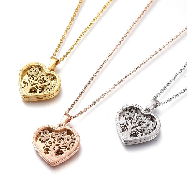 PandaHall 304 Stainless Steel Pendant Necklaces, with Lobster Claw Clasps, Textured, Heart with Tree of Life, Mixed Color, 16-1/8 inch(41cm)...
PandaHall 304 Stainless Steel Pendant Necklaces, with Lobster Claw Clasps, Textured, Heart with Tree of Life, Mixed Color, 16-1/8 inch(41cm)...