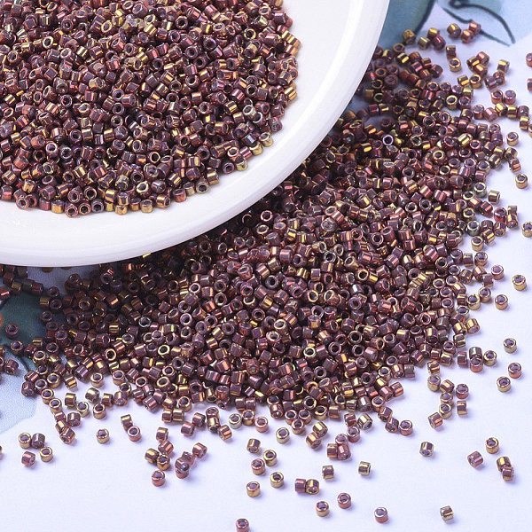 PandaHall MIYUKI Delica Beads Small, Cylinder, Japanese Seed Beads, 15/0, (DBS1013) Metallic Tea Berry Gold Iris, 1.1x1.3mm, Hole: 0.7mm..., Purple
PandaHall MIYUKI Delica Beads Small, Cylinder, Japanese Seed Beads, 15/0, (DBS1013) Metallic Tea Berry Gold Iris, 1.1x1.3mm, Hole: 0.7mm..., Purple