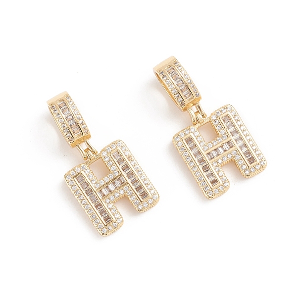 PandaHall Brass Micro Pave Cubic Zirconia Pendants, Long-Lasting Plated, Letter, Clear, Letter.H, 32mm, Hole: 6.5x9mm, Letter.H...
PandaHall Brass Micro Pave Cubic Zirconia Pendants, Long-Lasting Plated, Letter, Clear, Letter.H, 32mm, Hole: 6.5x9mm, Letter.H...