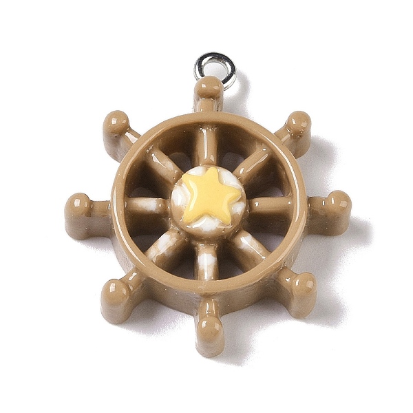 PandaHall Ocean Theme Opaque Resin Pendants, Sea Animals Charms with Platinum Plated Iron Loops, Anchor & Helm, 29.5x25.5x7.5mm, Hole: 2mm..., Brown
PandaHall Ocean Theme Opaque Resin Pendants, Sea Animals Charms with Platinum Plated Iron Loops, Anchor & Helm, 29.5x25.5x7.5mm, Hole: 2mm..., Brown