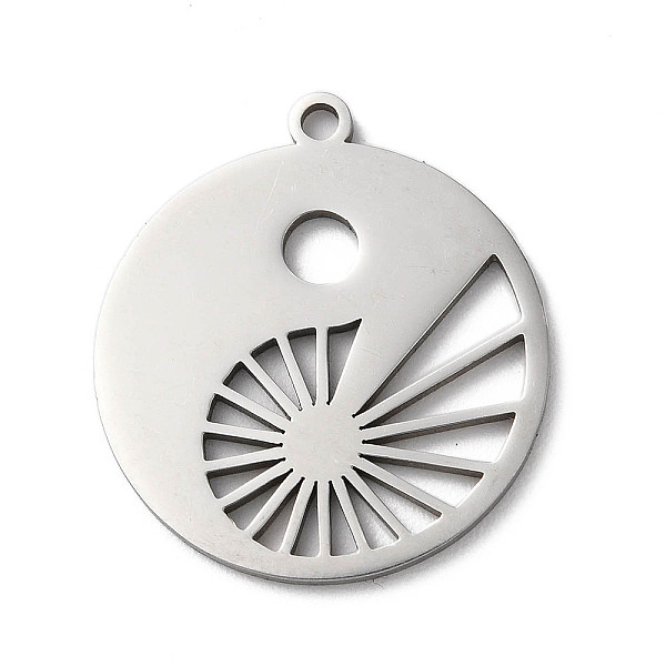 PandaHall 201 Stainless Steel Pendants, Laser Cut, Flat Round with Fibonacci Spiral Charm, Stainless Steel Color, 28x25x1.2mm, Hole: 2mm 201...
PandaHall 201 Stainless Steel Pendants, Laser Cut, Flat Round with Fibonacci Spiral Charm, Stainless Steel Color, 28x25x1.2mm, Hole: 2mm 201...