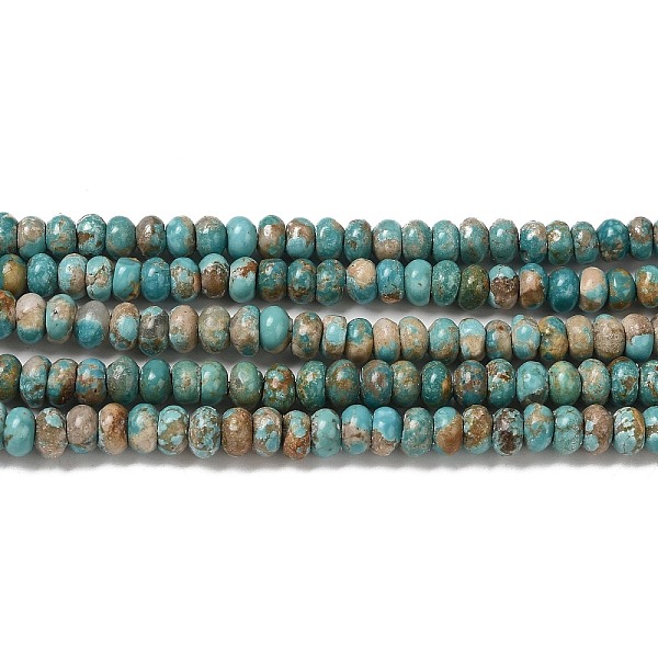 PandaHall Natural Turquoise Beads Strands, Rondelle, 6x4mm, Hole: 0.6mm, about 105pcs/strand, 15.94''(40.5cm) Natural Turquoise Rondelle
PandaHall Natural Turquoise Beads Strands, Rondelle, 6x4mm, Hole: 0.6mm, about 105pcs/strand, 15.94''(40.5cm) Natural Turquoise Rondelle