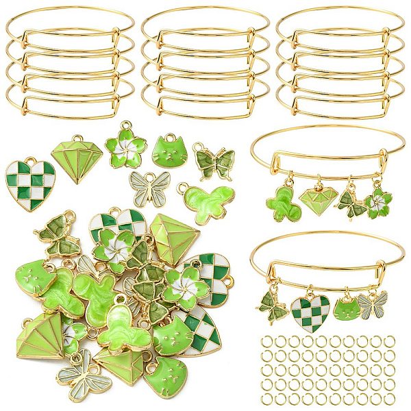 PandaHall DIY Saint Patrick's Day Bangle Making Kit, Including Adjustable Iron Expandable Bangle Making, Alloy Enamel Charms, Butterfly &..., Green
PandaHall DIY Saint Patrick's Day Bangle Making Kit, Including Adjustable Iron Expandable Bangle Making, Alloy Enamel Charms, Butterfly &..., Green