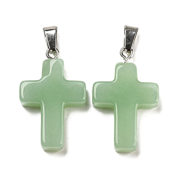 PandaHall Glass Pendant, with Platinum Iron Findings, Cross Charms, Dark Sea Green, 29x18x5.5mm, Hole: 7x3.5mm Iron+Glass Cross
PandaHall Glass Pendant, with Platinum Iron Findings, Cross Charms, Dark Sea Green, 29x18x5.5mm, Hole: 7x3.5mm Iron+Glass Cross