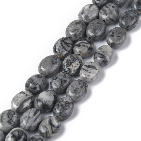 PandaHall Natural Map Stone/Picasso Stone/Picasso Jasper Bead Strands, Oval, 8x6x3.5~4mm, Hole: 1mm, about 45~52pcs/strand, 15.16~15.74 inch...
PandaHall Natural Map Stone/Picasso Stone/Picasso Jasper Bead Strands, Oval, 8x6x3.5~4mm, Hole: 1mm, about 45~52pcs/strand, 15.16~15.74 inch...