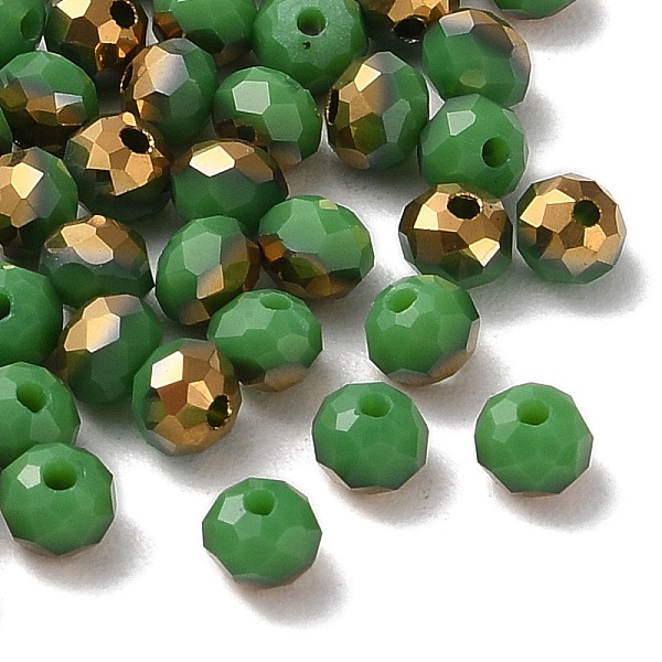 PandaHall Electroplate Glass Beads, Half Golden Plated, Faceted, Rondelle, Sea Green, 4.3x3.7mm, Hole: 1mm, 500pcs/bag Glass Rondelle
PandaHall Electroplate Glass Beads, Half Golden Plated, Faceted, Rondelle, Sea Green, 4.3x3.7mm, Hole: 1mm, 500pcs/bag Glass Rondelle