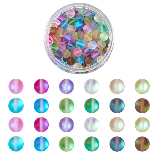 PandaHall Synthetic Moonstone Beads Strands, Dyed, Holographic Beads, Half AB Color Plated, Frosted, Round, Mixed Color, 8mm, Hole: 1mm..., Multicolor
PandaHall Synthetic Moonstone Beads Strands, Dyed, Holographic Beads, Half AB Color Plated, Frosted, Round, Mixed Color, 8mm, Hole: 1mm..., Multicolor