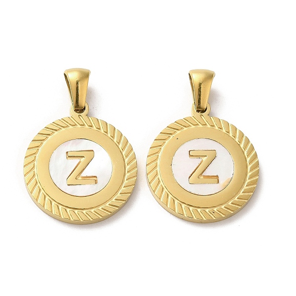 PandaHall Ion Plating(IP) 304 Stainless Steel Pendants, Flat Round Shell Charms with Letter, Golden, Letter Z, 20.5x17.5x1.5mm, Hole...
PandaHall Ion Plating(IP) 304 Stainless Steel Pendants, Flat Round Shell Charms with Letter, Golden, Letter Z, 20.5x17.5x1.5mm, Hole...
