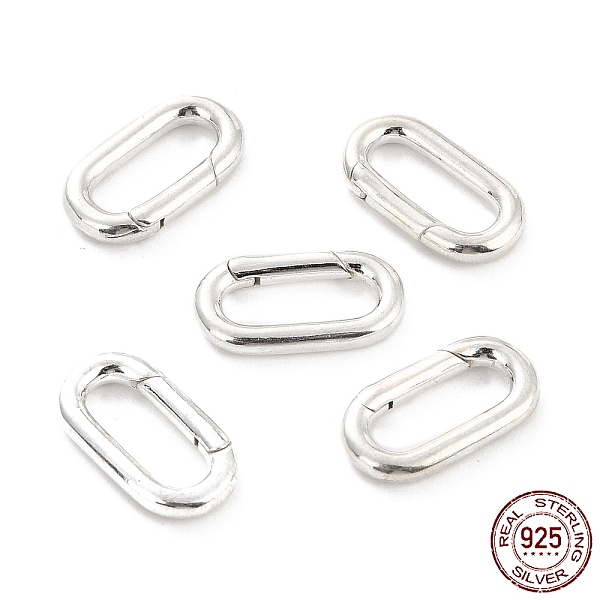 PandaHall 925 Sterling Silver Spring Gate Rings, Oval, Silver, 17x9x2.5mm, Inner Diameter: 12.5x5mm Sterling Silver
PandaHall 925 Sterling Silver Spring Gate Rings, Oval, Silver, 17x9x2.5mm, Inner Diameter: 12.5x5mm Sterling Silver