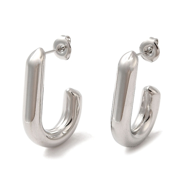 PandaHall 304 Stainless Steel Oval Stud Earrings, Half Hoop Earrings, Stainless Steel Color, 19.5x5.5mm 304 Stainless Steel Oval
PandaHall 304 Stainless Steel Oval Stud Earrings, Half Hoop Earrings, Stainless Steel Color, 19.5x5.5mm 304 Stainless Steel Oval