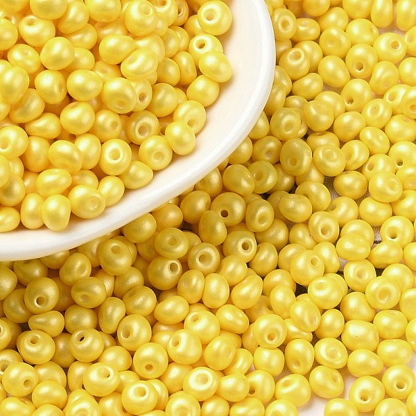 PandaHall 6/0 Glass Seed Beads, Opaque Colours Luster, Teardrop, Yellow, 4~5x4~4.5x3~4mm, Hole: 0.8~0.9mm, about 5625pcs/pound Glass...
PandaHall 6/0 Glass Seed Beads, Opaque Colours Luster, Teardrop, Yellow, 4~5x4~4.5x3~4mm, Hole: 0.8~0.9mm, about 5625pcs/pound Glass...