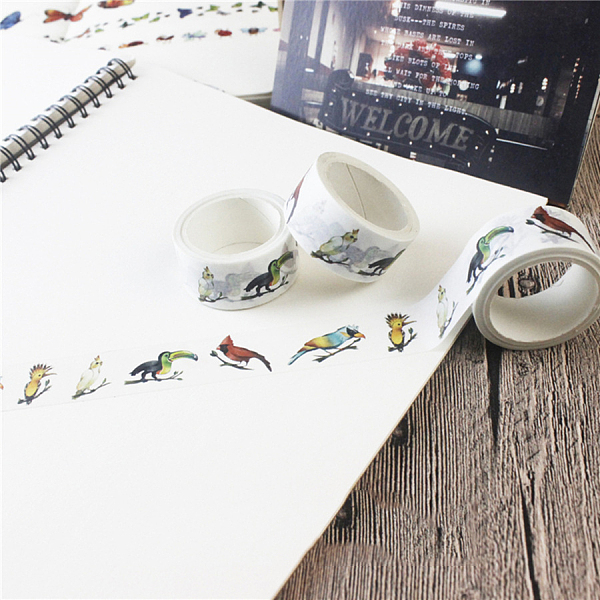 PandaHall Decorative Adhesive Paper Tape, for Card-Making, Scrapbooking, Diary, Planner, Envelope & Notebooks, Bird Pattern, 20mm, about...
PandaHall Decorative Adhesive Paper Tape, for Card-Making, Scrapbooking, Diary, Planner, Envelope & Notebooks, Bird Pattern, 20mm, about...