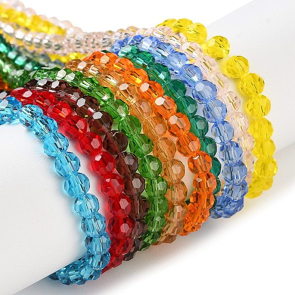 PandaHall Transparent Glass Beads Strands, Faceted, Round, Mixed Color, 4mm, Hole: 0.8mm, about 95pcs/strand, 14.96''(38cm) Glass Round..., Multicolor
PandaHall Transparent Glass Beads Strands, Faceted, Round, Mixed Color, 4mm, Hole: 0.8mm, about 95pcs/strand, 14.96''(38cm) Glass Round..., Multicolor