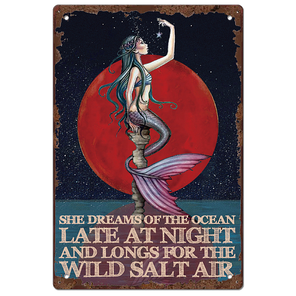PandaHall SUPERDANT Metal Sign Mermaid Vintage Tign Sign Moon Sea Iron Wall Decor Illusionary Fairy Tale Metal Plaque Retro Wall Decor for...
PandaHall SUPERDANT Metal Sign Mermaid Vintage Tign Sign Moon Sea Iron Wall Decor Illusionary Fairy Tale Metal Plaque Retro Wall Decor for...