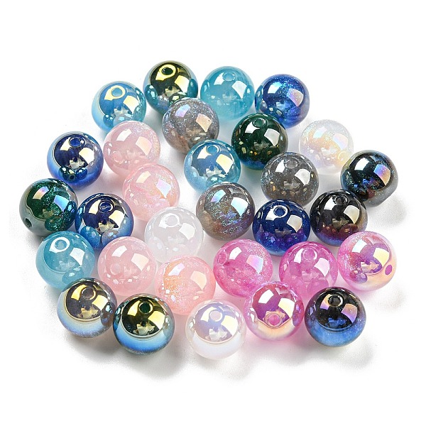 PandaHall Iridescent Acrylic Beads, with Glitter Powder, Round, Mixed Color, 12~12.5x12mm, Hole: 2mm Acrylic Round Multicolor
PandaHall Iridescent Acrylic Beads, with Glitter Powder, Round, Mixed Color, 12~12.5x12mm, Hole: 2mm Acrylic Round Multicolor